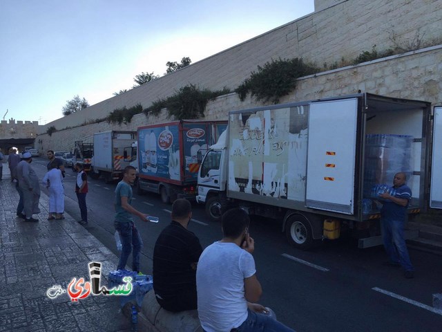  جمعية الاقصى : الشرطة الإسرائيلية  تمنع الشاحنات من ادخال وجبات مشروع  افطارالصائم من الدّخول الى المسجد الاقصى 